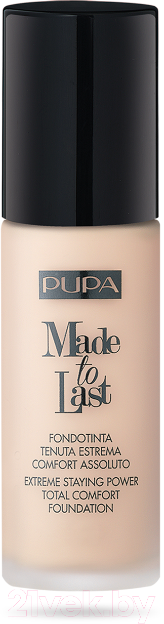 Тональный крем Pupa Made to Last Extreme Staying Power Total Comfort SPF10 тон 010 (30мл)