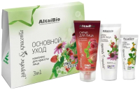 

Набор косметики для лица AltaiBio, Основной уход Крем+Скраб Клубника/малина+Гель для век