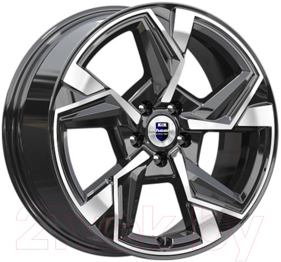 Литой диск K&K Кайан 18x7.5" 5x108мм DIA 67.1мм ET 33мм Алмаз черный