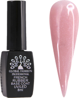 

База для гель-лака Global Fashion, Rubber Base Coat French Молочная с шиммером 04