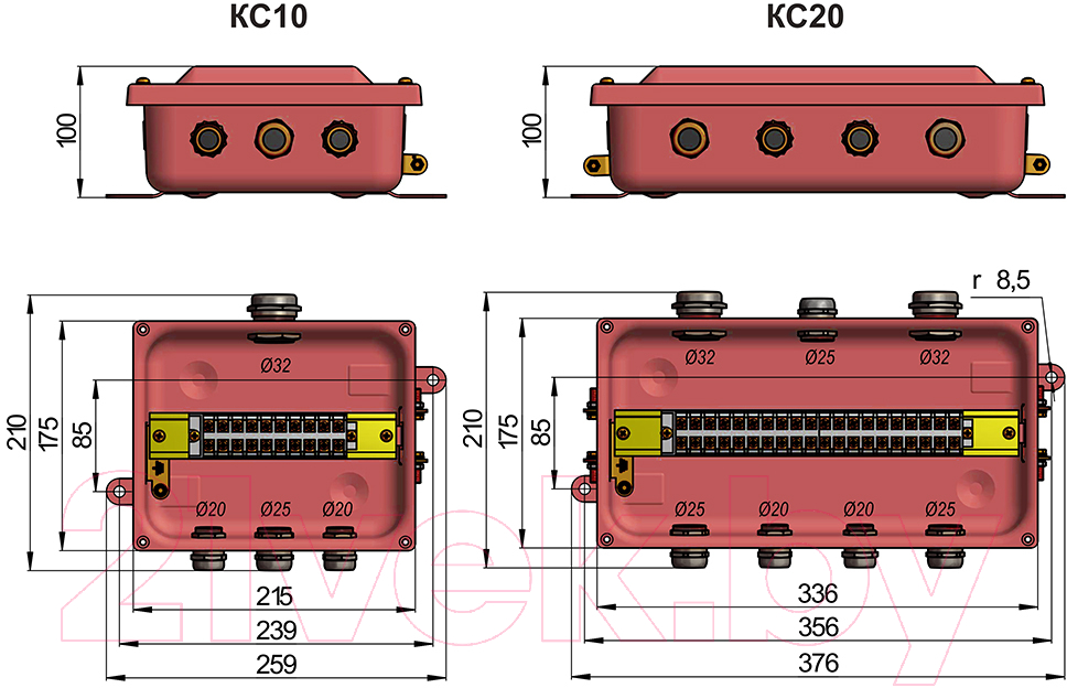 Коробка клеммная ЗЭТА КС-10 У2 IP54 zeta30328