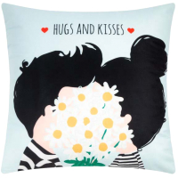 Подушка декоративная Этель Hugs and Kisses / 9101183 (40x40, велюр) - 