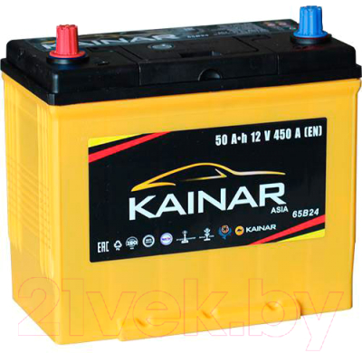 Автомобильный аккумулятор Kainar Asia 50 JR с бортом 450A / 045 141 01 0 R (50 А/ч)