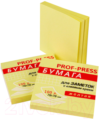 Блок для записей Проф-Пресс ЗБ-1552 (желтый)