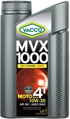 Моторное масло Yacco MVX 1000 4T 10W30 (1л)
