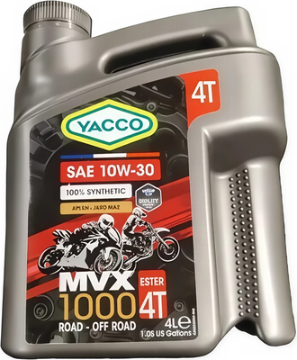 Моторное масло Yacco MVX 1000 4T 10W30 (4л) - 
