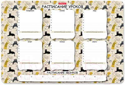 Расписание уроков Erich Krause Lying Cats / 58310