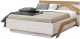Двуспальная кровать Мебель-КМК 1600 Скандинавия 0905.1 (бетон светлый/дуб наварра) - 