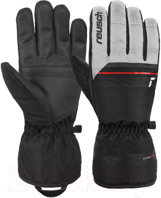 Перчатки лыжные Reusch Snow King / 6201198-1120 (р-р 9.5, White/Fire Red/Black)