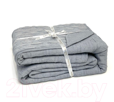 Набор текстиля для спальни Karven Muslin Baklava Евро / Y837-baklava-V4 (Gri/серый)