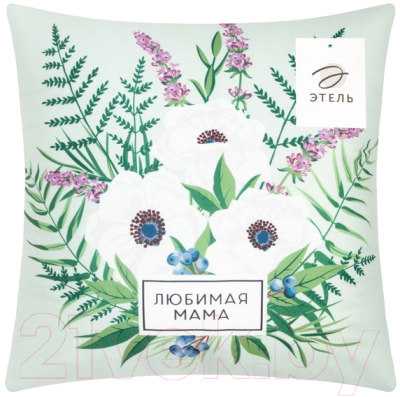 Изображение товара Подушка декоративная Этель Любимая мама / 9101182 (40x40, велюр)