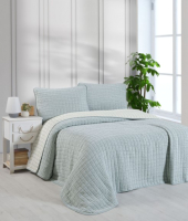 Набор текстиля для спальни Karven Muslin Kare 1.5 / Y836-kare-V5 (Yesil/зеленый) - 