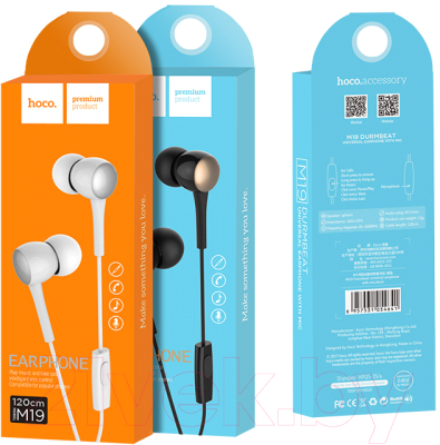 Изображение товара Наушники-гарнитура Hoco M19 Drumbeat Universal (черный)