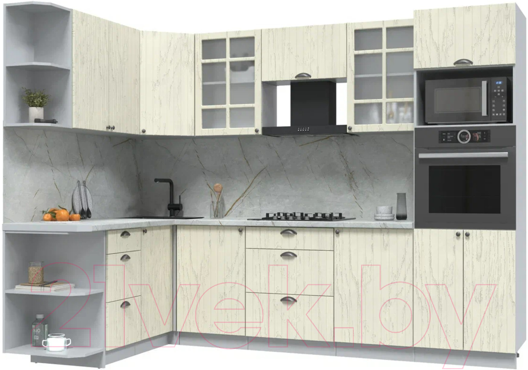 Готовая кухня Интерлиния Берес 1.68x2.8 ВТ левая