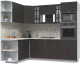 Кухонный гарнитур Интерлиния Берес 1.68x2.4 ВТ левая (дуб английский/бискайская сосна) - 