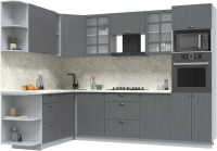 Кухонный гарнитур Интерлиния Берес 1.88x2.8 ВТ левая (дуб серый/опал светлый) - 