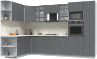 Кухонный гарнитур Интерлиния Берес 1.88x3.2 ВТ левая (дуб серый/опал светлый) - 