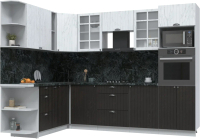 Кухонный гарнитур Интерлиния Берес 1.88x2.8 ВТ левая (дуб английский/дуб полярный/кастилло темный) - 