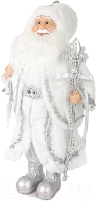 Фигура под елку Maxitoys Дед Мороз в длинной шубке со снежинкой и посохом / MT-21832-30