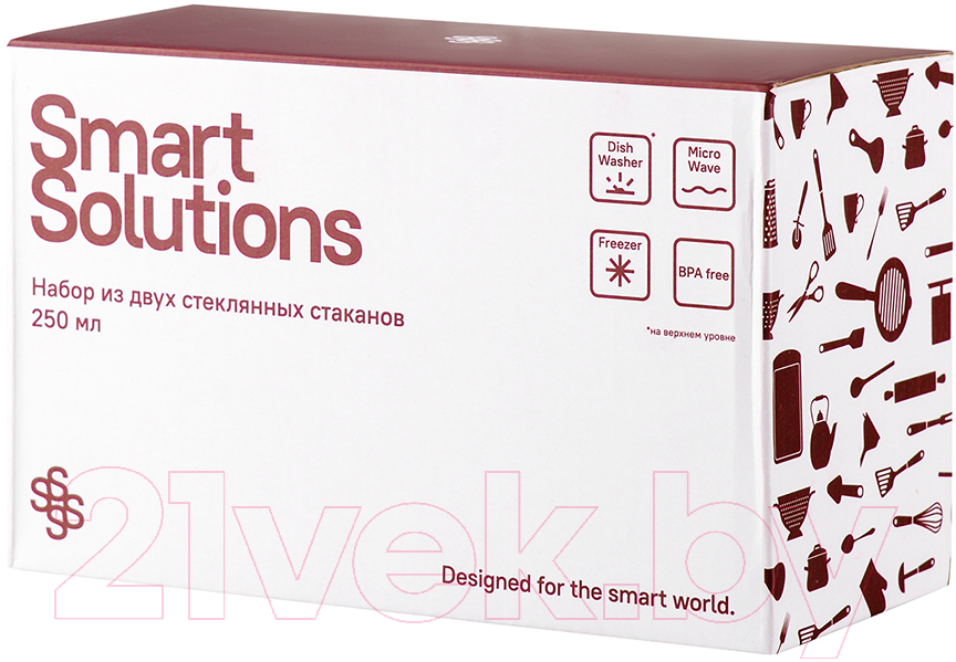 Набор стаканов для горячих напитков Smart Solutions KW-SS-CPST-GLS-350