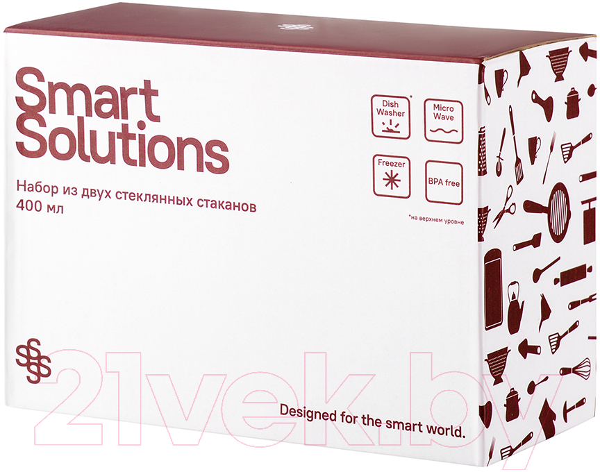 Набор стаканов для горячих напитков Smart Solutions KW-SS-CPST-GLS-400