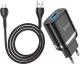 Зарядное устройство сетевое Hoco N1 + кабель Micro / 30954 (черный) - 