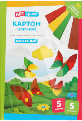 Изображение товара Набор цветного картона ArtSpace КБ5А4_37972 (5цв)