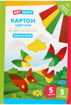 Изображение товара Набор цветного картона ArtSpace КБ5А4_37972 (5цв)