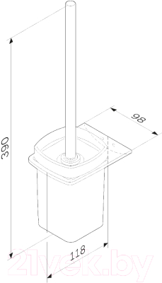 Ершик для унитаза AM.PM Inspire 2.0 A50A33422 (черный)