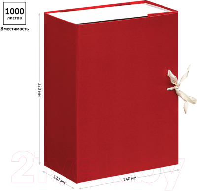 Коробка архивная OfficeSpace 284722 (красный)
