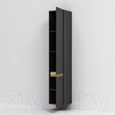 Шкаф-пенал для ванной AM.PM X-Joy M85ACHR0306BM (черный матовый)