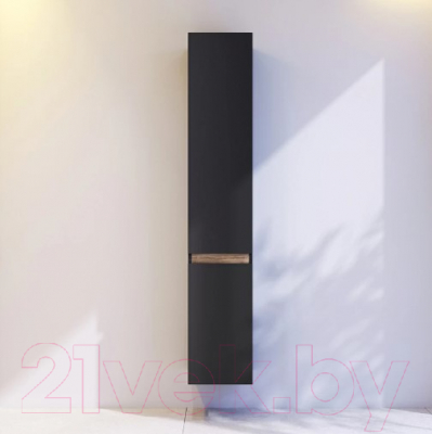 Шкаф-пенал для ванной AM.PM X-Joy M85ACHR0306BM (черный матовый)