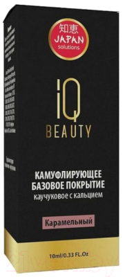 База для лака IQ Beauty Каучуковая с кальцием Карамель (10мл)