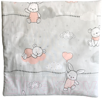 Подушка для малышей Баю-Бай Air / ПШ10Air1 (серый/розовый)