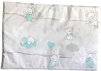 Подушка для малышей Баю-Бай Air / ПШ11Air3 (серый/зеленый)
