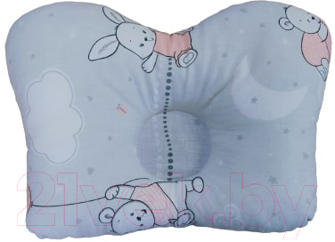 Подушка для малышей Баю-Бай Air / ПШ12Air1 (серый/розовый)
