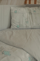 Комплект постельный для малышей Баю-Бай Air / К31Air3 (серый/зеленый) - 