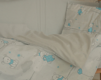 Комплект постельный для малышей Баю-Бай Air / К31Air4 (серый/голубой) - 
