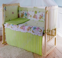 Комплект постельный для малышей Баю-Бай Cloud / К31C03 (белый/зеленый) - 