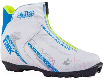 Ботинки для беговых лыж TREK Olympia 2 NNN (белый/синий, р-р 33)