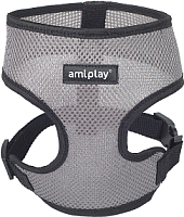 Шлея-жилетка для животных Ami Play Scout Air (M, cерый) - 