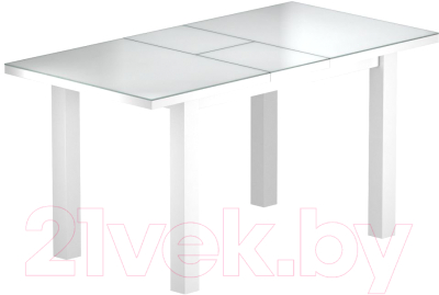 Обеденный стол Васанти Плюс ВС-04 140/180x80М (белый матовый)