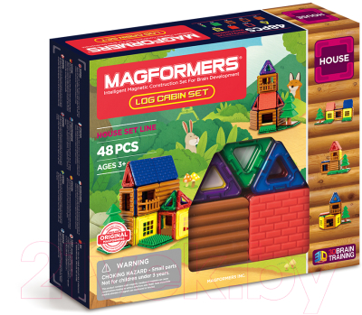 Конструктор магнитный Magformers Log Cabin Set / 705006 (48эл)