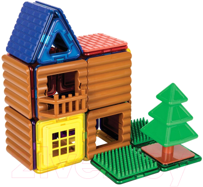 Конструктор магнитный Magformers Log Cabin Set / 705006 (48эл)