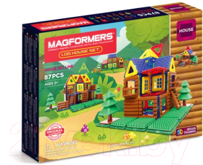 Конструктор магнитный Magformers Log House Set / 705004 (87эл)