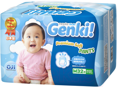 

Подгузники-трусики детские Genki, M 7-10кг