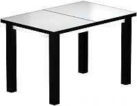Обеденный стол Васанти Плюс ВС-16 140/180x80М (белый матовый/черный) - 