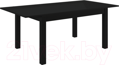 Обеденный стол Васанти Плюс ВС-23 120/160x80 (черный глянец)