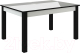 Обеденный стол Васанти Плюс ВС-33 120/160x80 (белый глянец/черный) - 