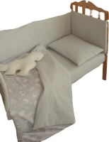 Комплект постельный для малышей Баю-Бай Cloud / К31C15 (розовый/серый) - 
